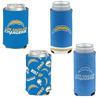 WinCraft Los Angeles Chargers 4-Pack 12oz. Can & Slim Can Cooler Set