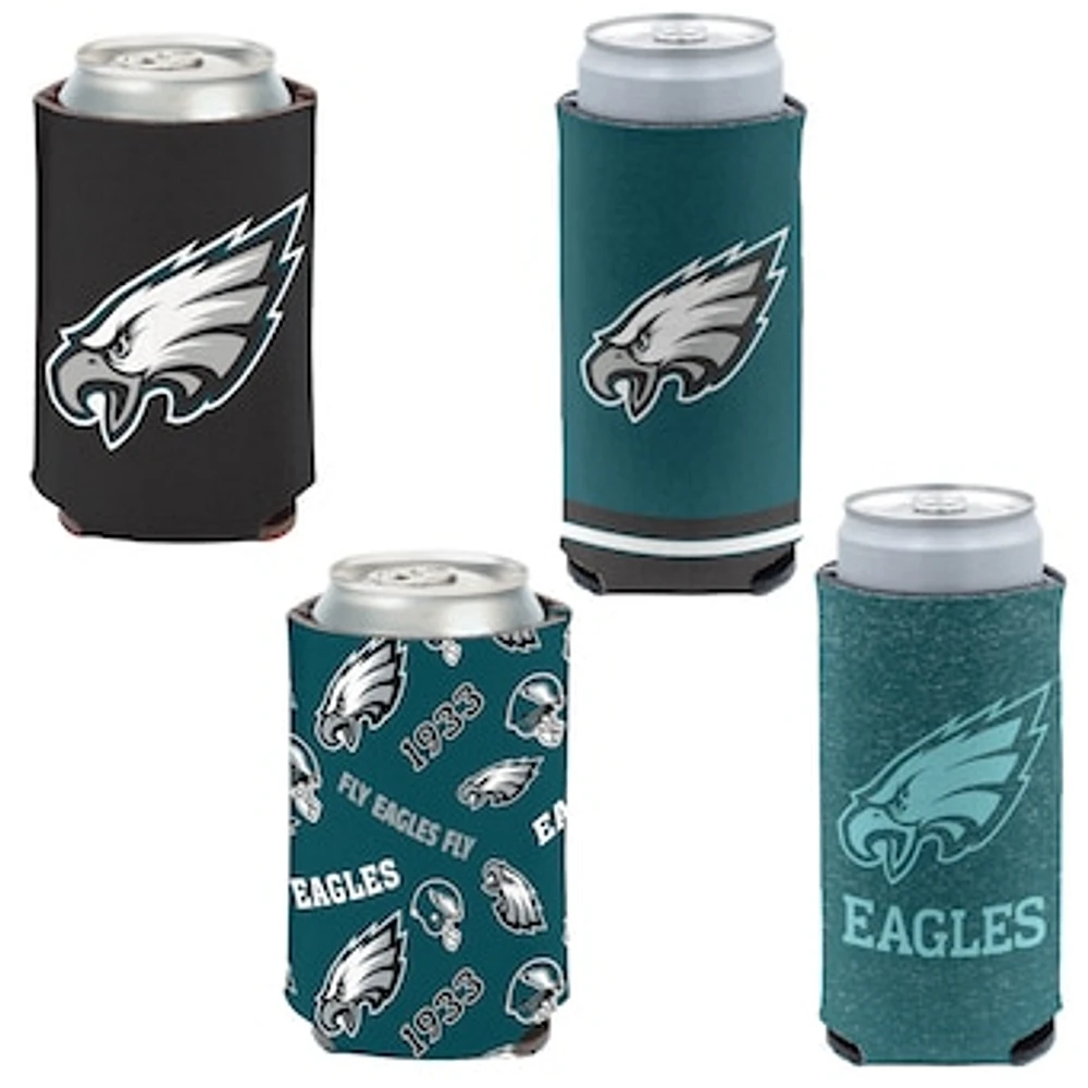 WinCraft Philadelphia Eagles 4-Pack 12oz. Can & Slim Can Cooler Set