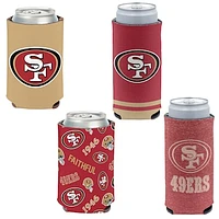 WinCraft San Francisco 49ers 4-Pack 12oz. Can & Slim Can Cooler Set