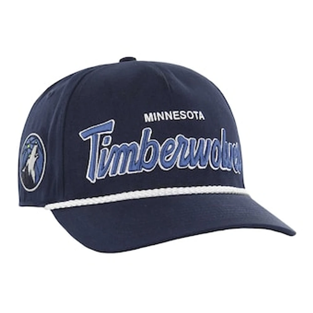 Men's '47 Navy Minnesota Timberwolves Crosstown Script Hitch Adjustable Hat