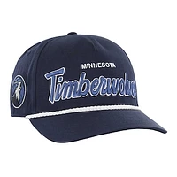 Men's '47 Navy Minnesota Timberwolves Crosstown Script Hitch Adjustable Hat