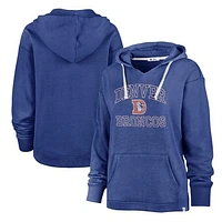 Women's '47 Heather Royal Denver Broncos Clarity Kennedy Pullover Hoodie