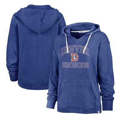 Women's '47 Heather Royal Denver Broncos Clarity Kennedy Pullover Hoodie