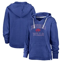 Women's '47 Royal Buffalo Bills Clarity Kennedy Pullover Hoodie