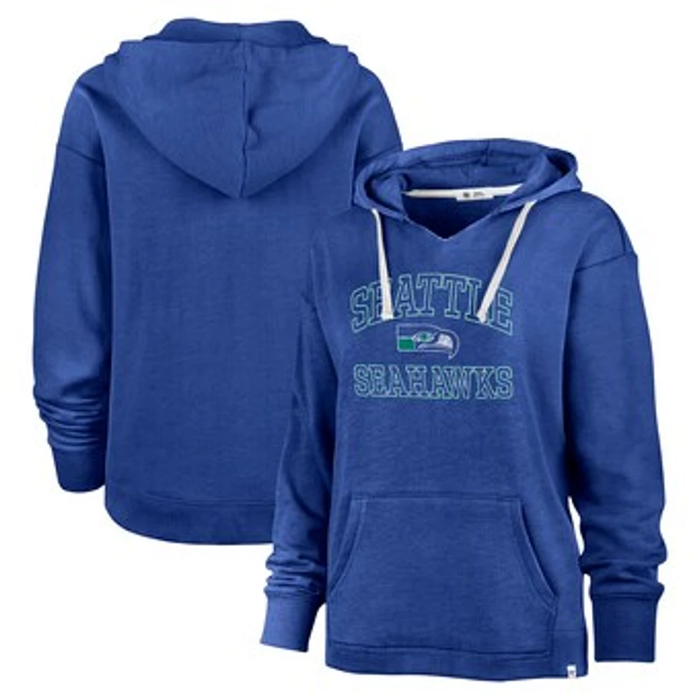 Women's '47 Royal Seattle Seahawks Clarity Kennedy Pullover Hoodie