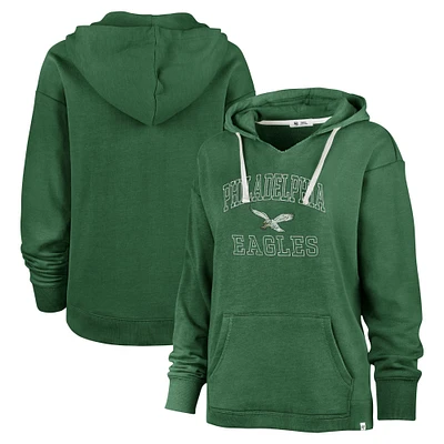 Women's '47 Kelly Green Philadelphia Eagles Clarity Kennedy Pullover Hoodie