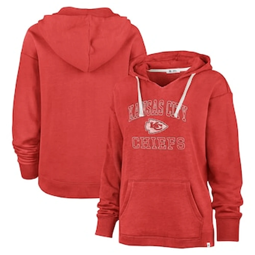 Women's '47 Red Kansas City Chiefs Clarity Kennedy Pullover Hoodie