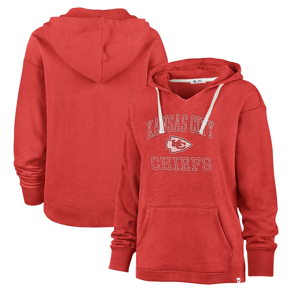 Women's '47 Red Kansas City Chiefs Clarity Kennedy Pullover Hoodie