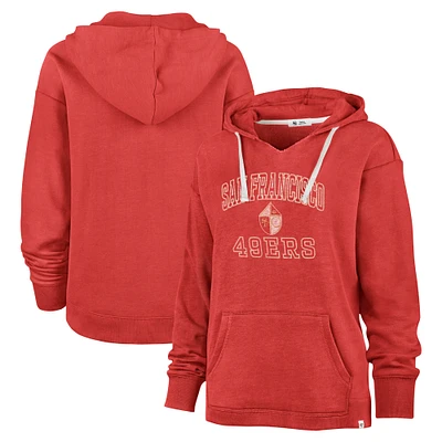 Women's '47 Scarlet San Francisco 49ers Clarity Kennedy Pullover Hoodie