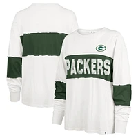 Women's '47 Cream Green Bay Packers Clubhouse Pride Taylor Long Sleeve T-Shirt