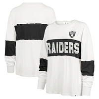 Women's '47 Cream Las Vegas Raiders Clubhouse Pride Taylor Long Sleeve T-Shirt