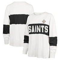 Women's '47 Cream New Orleans Saints Clubhouse Pride Taylor Long Sleeve T-Shirt