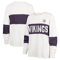 Women's '47 Cream Minnesota Vikings Clubhouse Pride Taylor Long Sleeve T-Shirt