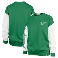 Women's '47 Midnight Green Philadelphia Eagles Double Header Rise Andie Pullover Sweatshirt