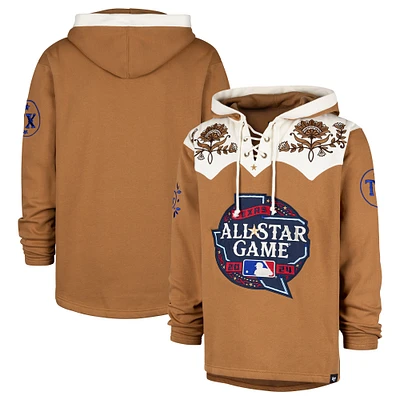 Men's '47  Khaki 2024 MLB All-Star Game Sweetwater Western Lacer Pullover Hoodie