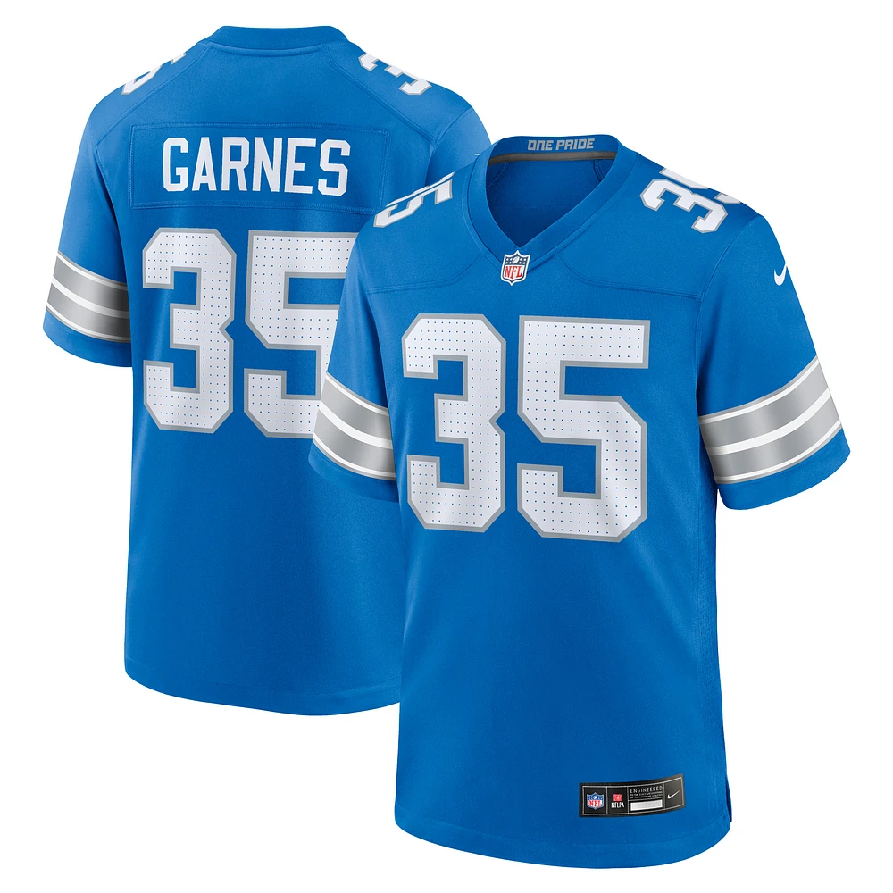 Men's Nike Chelen Garnes  Blue Detroit Lions Game Jersey