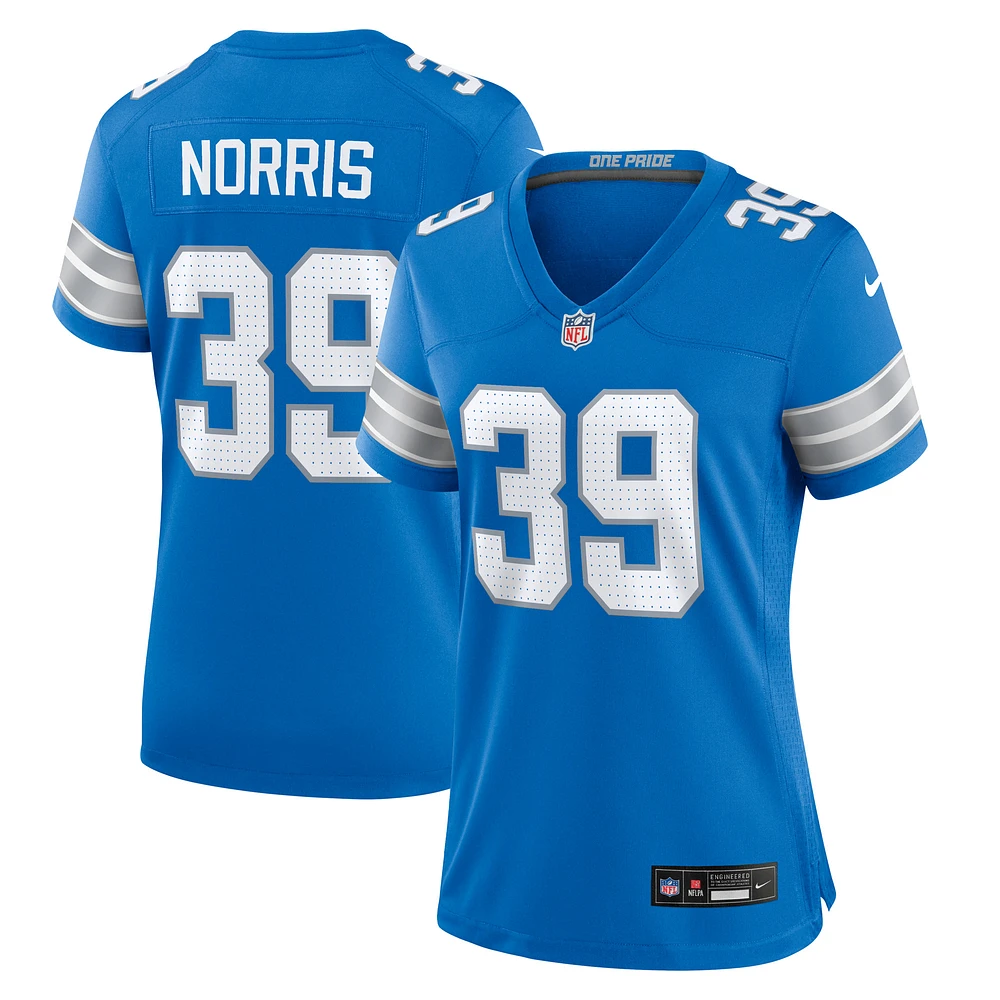 Women's Nike Morice Norris  Blue Detroit Lions Game Jersey