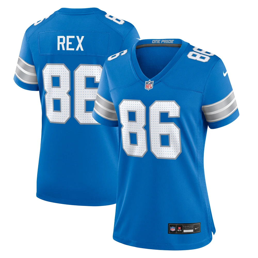 Women's Nike Isaac Rex  Blue Detroit Lions Game Jersey