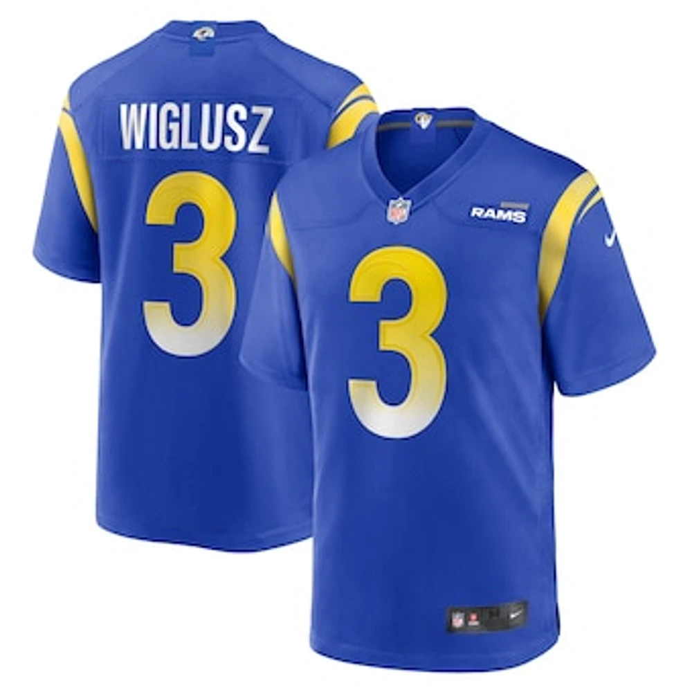 Men's Nike Sam Wiglusz  Royal Los Angeles Rams Game Jersey