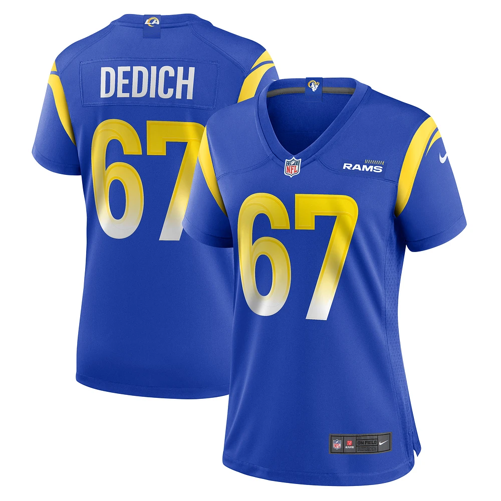 Women's Nike Justin Dedich  Royal Los Angeles Rams Game Jersey