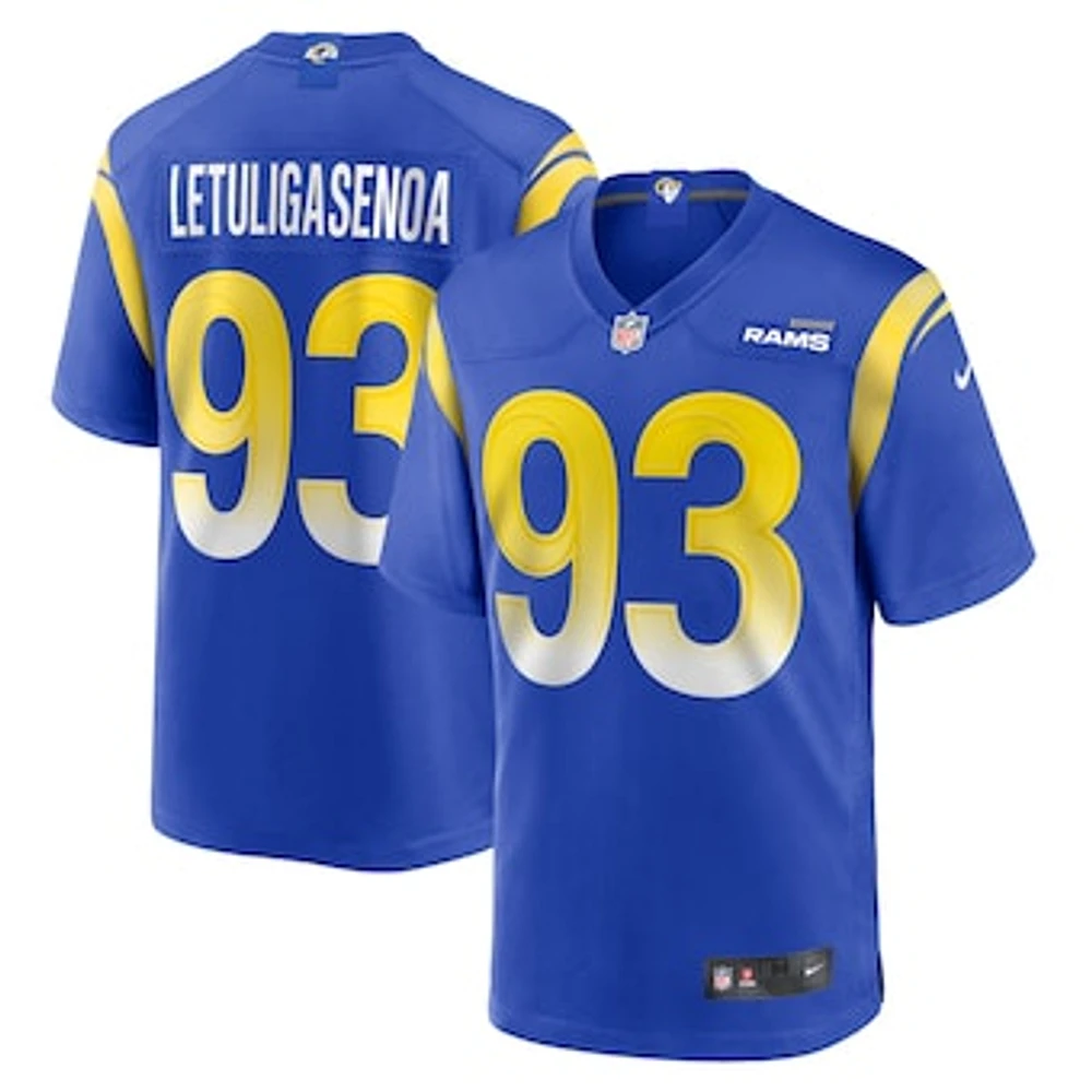 Men's Nike Tuli Letuligasenoa  Royal Los Angeles Rams Game Jersey