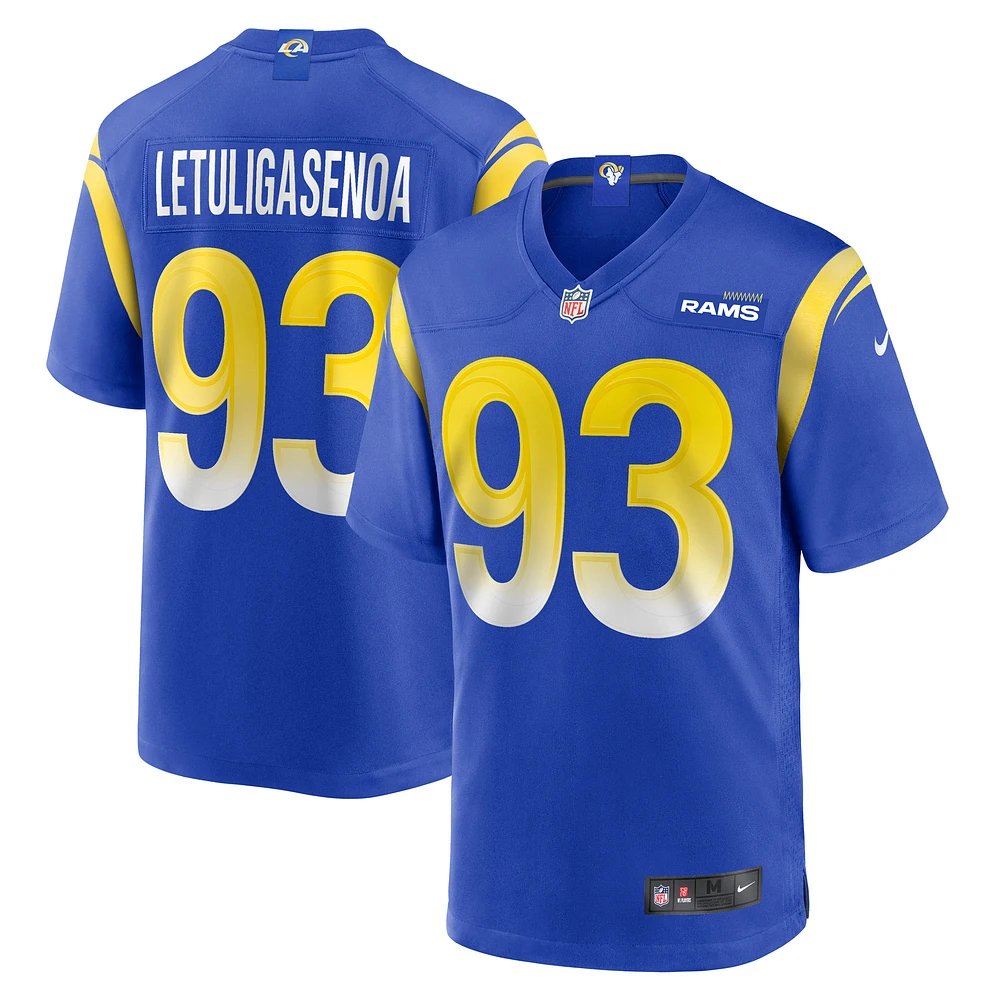 Men's Nike Tuli Letuligasenoa  Royal Los Angeles Rams Game Jersey