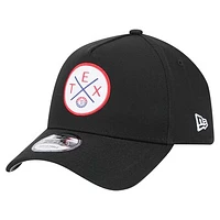 Men's New Era Black Texas Rangers 9FORTY A-Frame Adjustable Hat