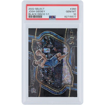 Josh Giddey Oklahoma City Thunder 2022-23 Panini Select Courtside Black Disco #260 #1/1 PSA Authenticated 10 Card