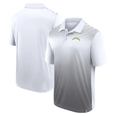 Men's Logo Athletic White Los Angeles Chargers Sandlot Game Polo