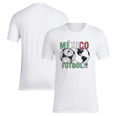 Men's adidas White Mexico National Team  Around The World T-Shirt