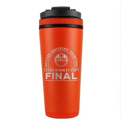 WinCraft Edmonton Oilers 2024 Western Conference Champions 26oz. Stainless Steel Ice Shaker Bottle