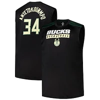 Men's Profile Giannis Antetokounmpo Black Milwaukee Bucks Big & Tall Player Muscle Tank