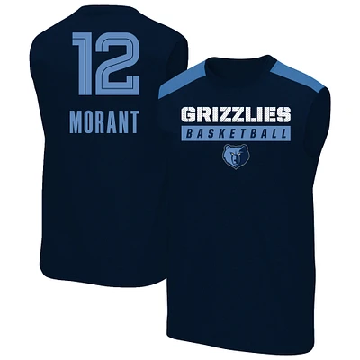 Men's Profile Ja Morant Navy Memphis Grizzlies Big & Tall Player Muscle Tank