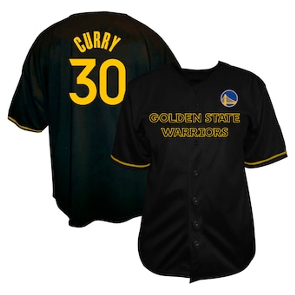 Men's Profile Stephen Curry Black Golden State Warriors Big & Tall Name Number Button-Up Jersey