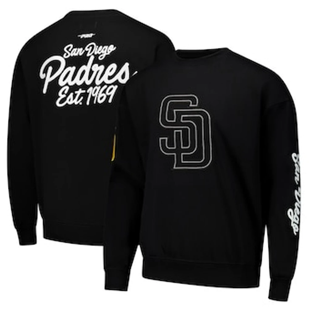 Men's Pro Standard Black San Diego Padres Paint The City Pullover Sweatshirt