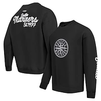 Men's Pro Standard Black Seattle Mariners Paint The City Dropped Shoulder Pullover Sweatshirt