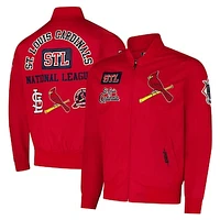 Men's Pro Standard Red St. Louis Cardinals Area Code Twill Full-Zip Jacket