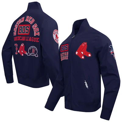 Men's Pro Standard Navy Boston Red Sox Area Code Twill Full-Zip Jacket