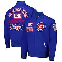 Men's Pro Standard Royal Chicago Cubs Area Code Twill Full-Zip Jacket