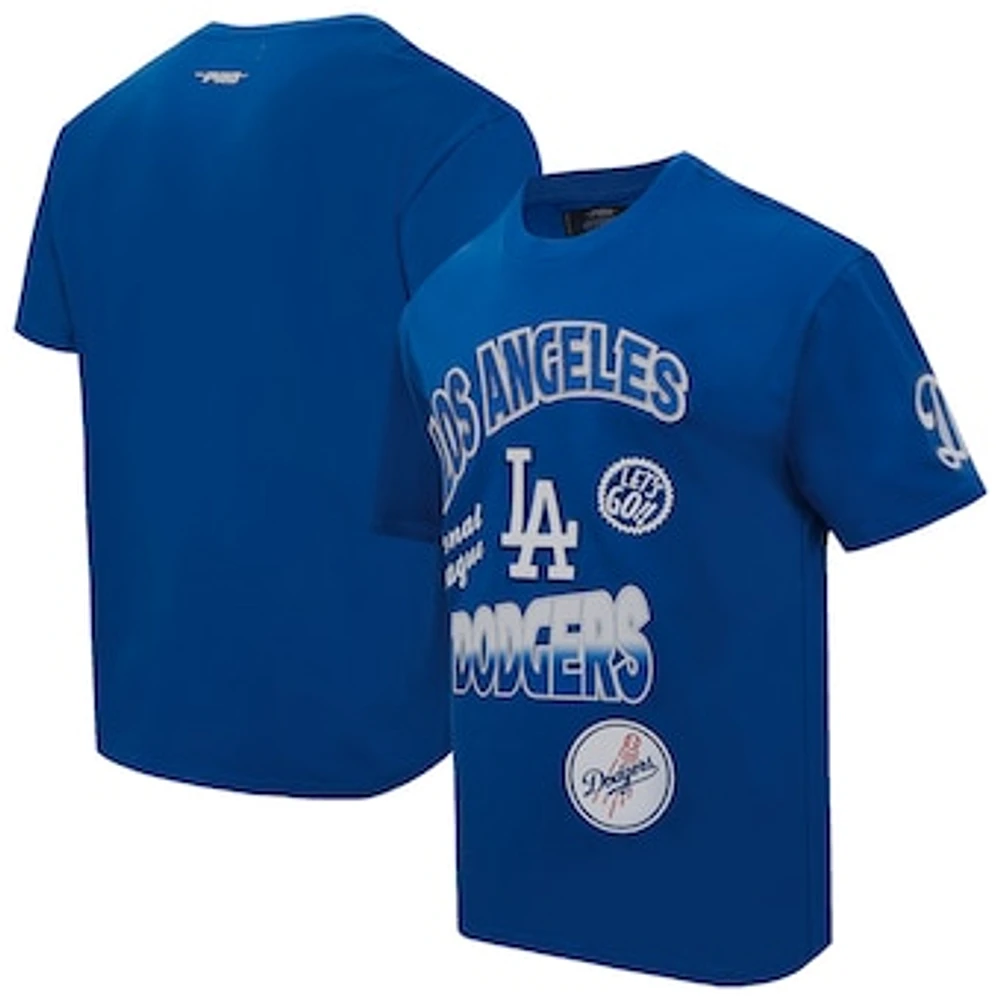 Men's Pro Standard Royal Los Angeles Dodgers Turn It Up Dropped Shoulder T-Shirt