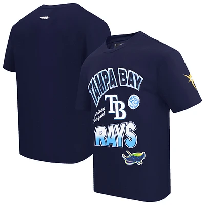 Men's Pro Standard Navy Tampa Bay Rays Turn It Up Dropped Shoulder T-Shirt