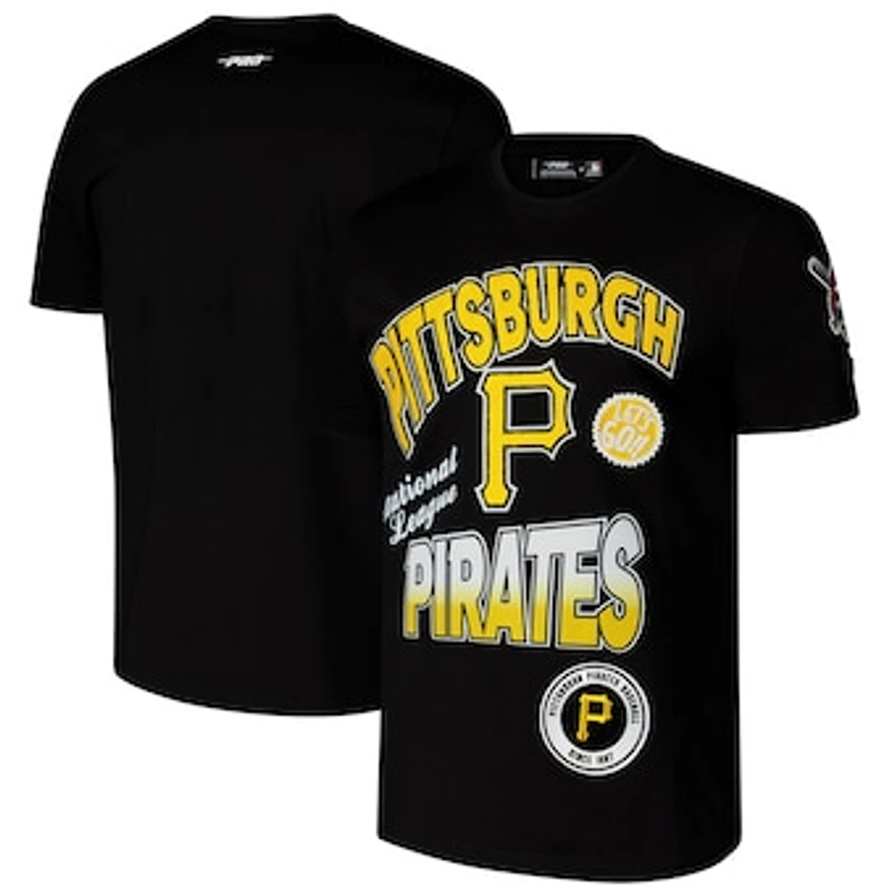 Men's Pro Standard Black Pittsburgh Pirates Turn It Up Dropped Shoulder T-Shirt