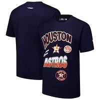 Men's Pro Standard Navy Houston Astros Turn It Up Dropped Shoulder T-Shirt