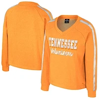 Women's Colosseum Tennessee Orange Volunteers Treasures Long Sleeve V-Neck T-Shirt