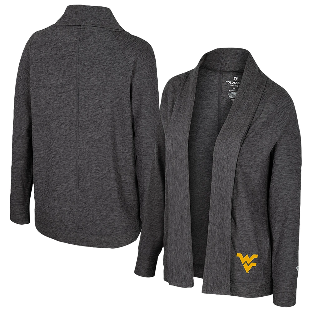 Women's Colosseum  Charcoal West Virginia Mountaineers Dash Cardigan