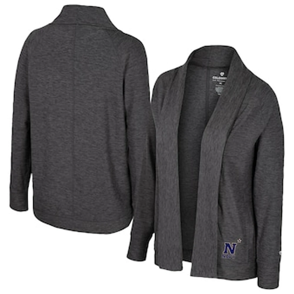 Women's Colosseum  Charcoal Navy Midshipmen Dash Cardigan