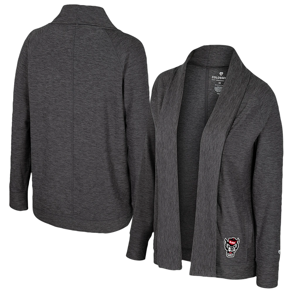 Women's Colosseum  Charcoal NC State Wolfpack Dash Cardigan