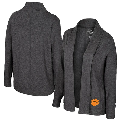 Women's Colosseum  Charcoal Clemson Tigers Dash Cardigan