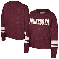 Women's Colosseum Maroon Minnesota Golden Gophers Lost City Speckle Pullover Sweatshirt