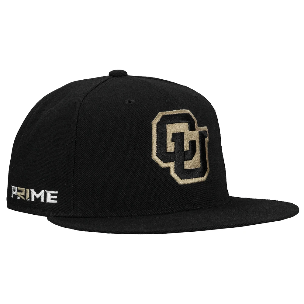 Men's Nike Black Colorado Buffaloes Prime Pro Flat Brim Fitted Hat